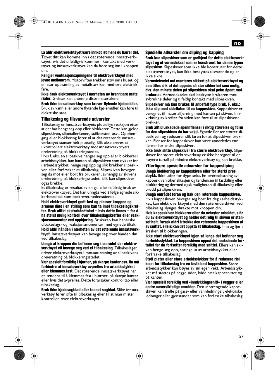 Fein WSB-14-125T User Manual | Page 57 / 99