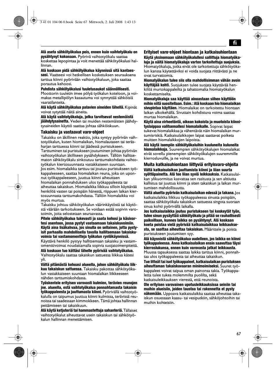 Fein WSB-14-125T User Manual | Page 67 / 99