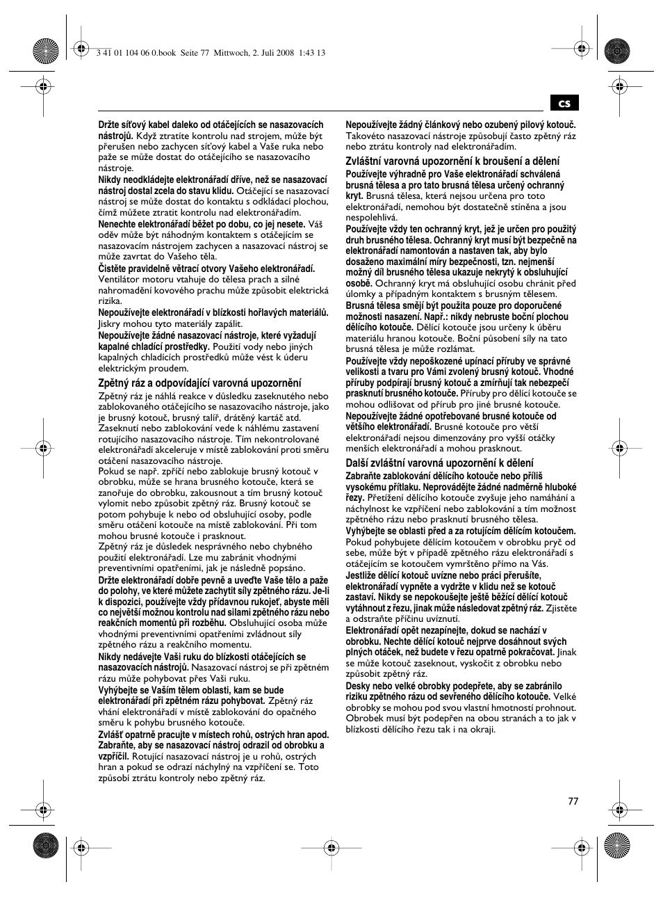 Fein WSB-14-125T User Manual | Page 77 / 99