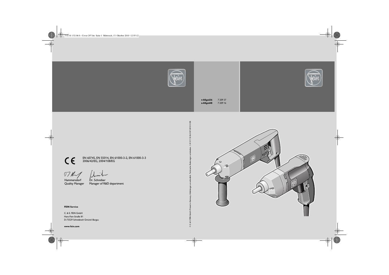 Fein ASge-648 User Manual | 62 pages