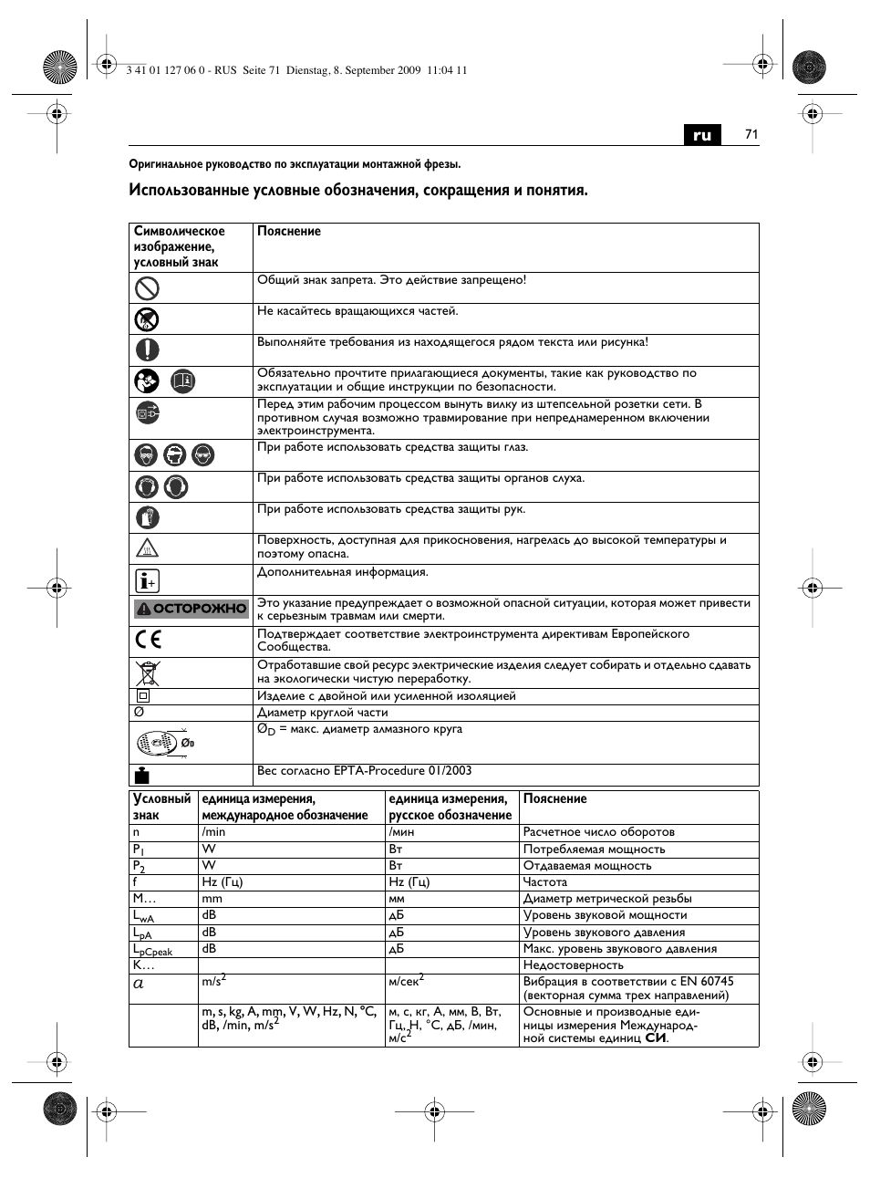 Fein MF14_180 User Manual | Page 71 / 77