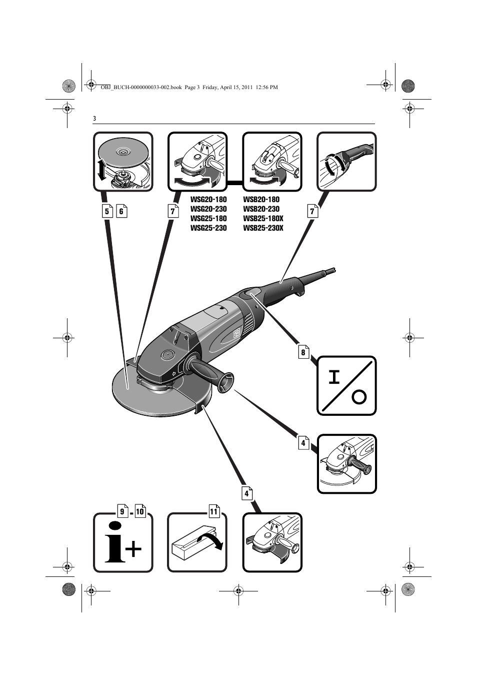 Fein WSG 25-230 User Manual | Page 3 / 191