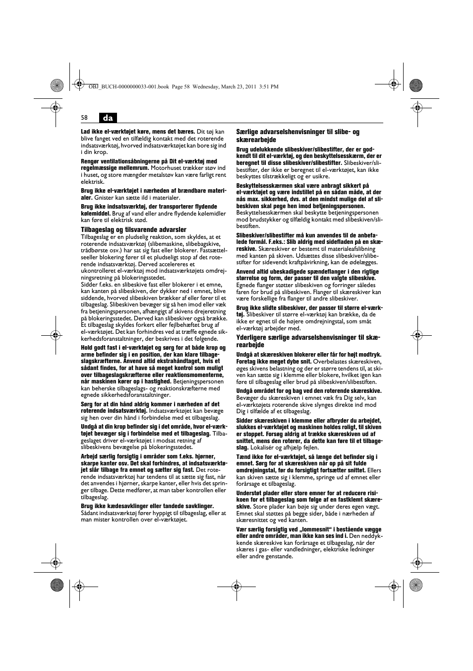 Fein WSG 25-230 User Manual | Page 58 / 191