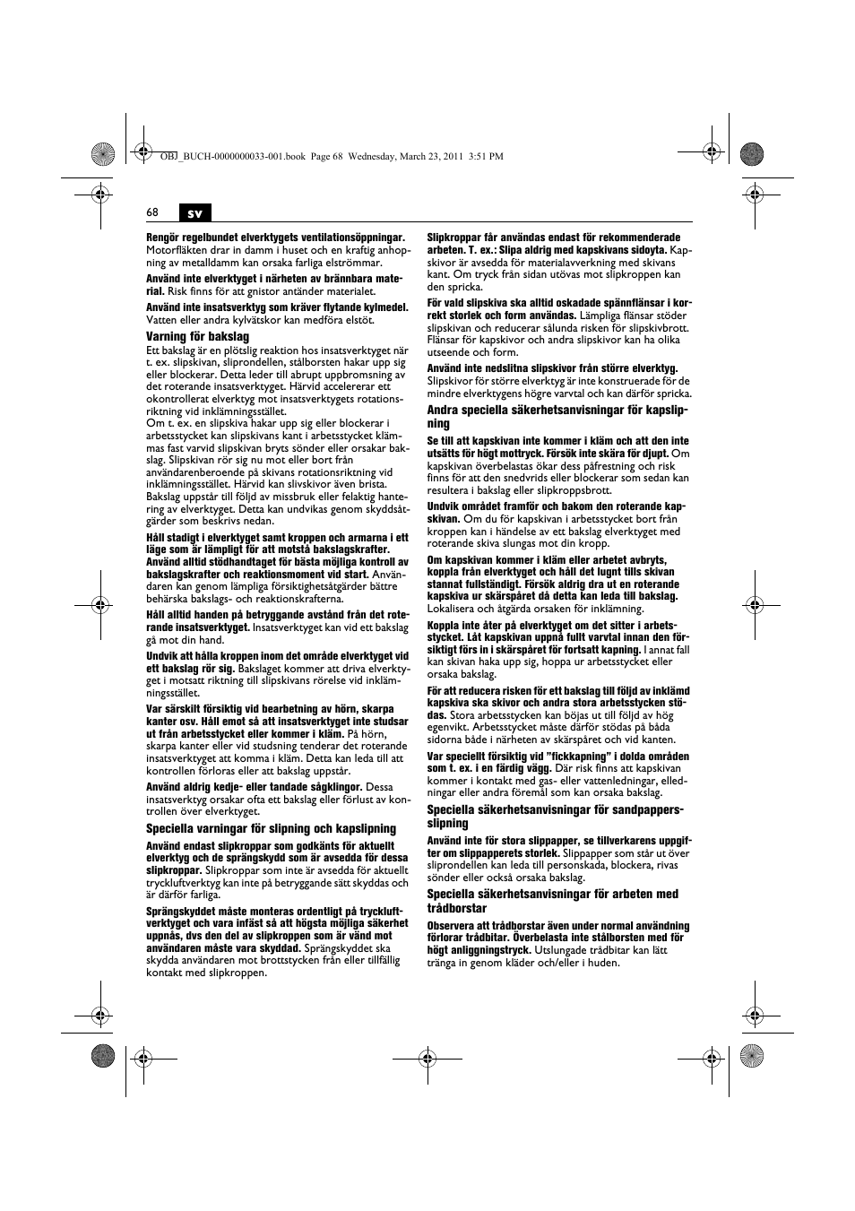 Fein WSG 25-230 User Manual | Page 68 / 191