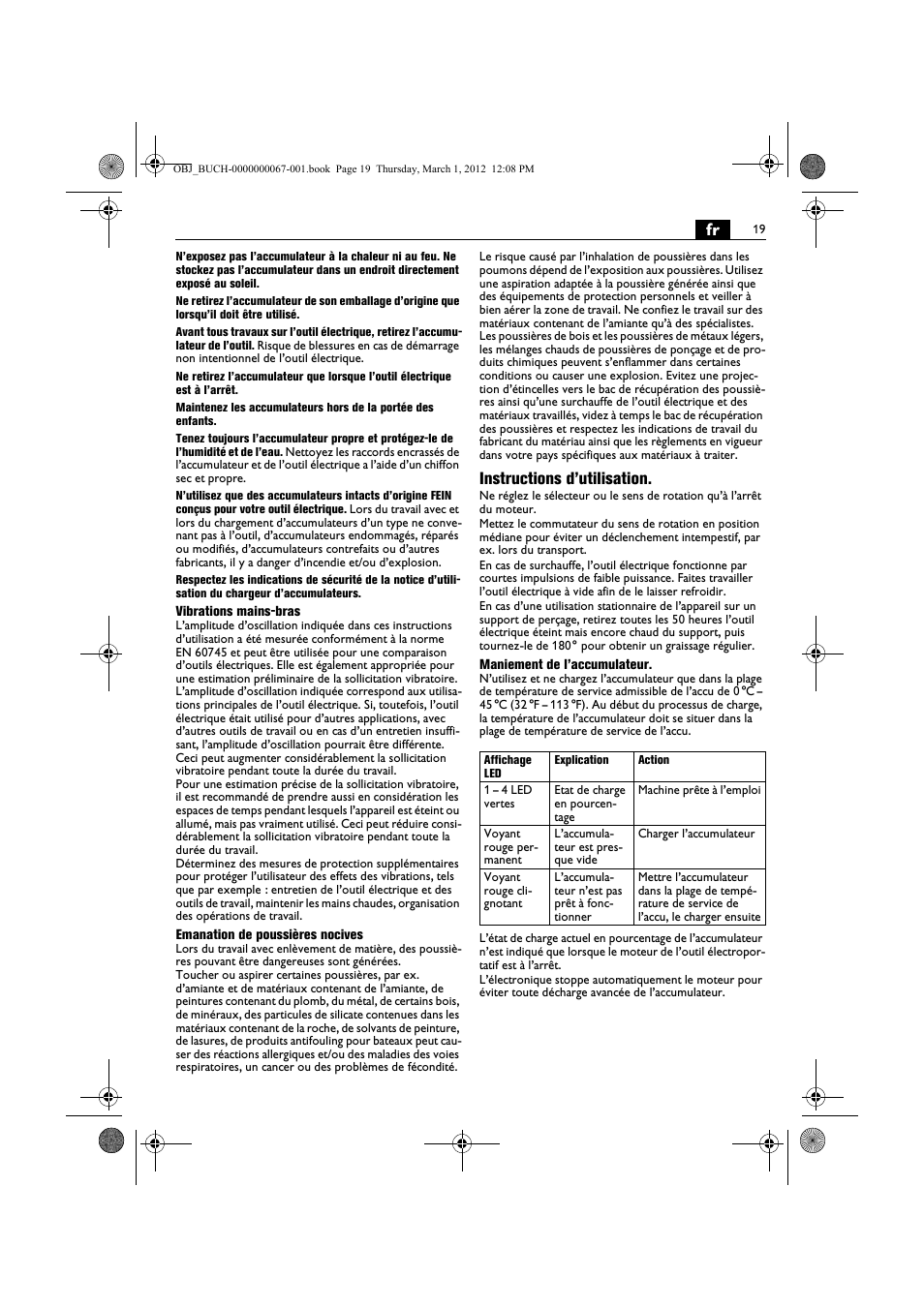 Instructions d’utilisation | Fein ABOP 13-2 User Manual | Page 19 / 131