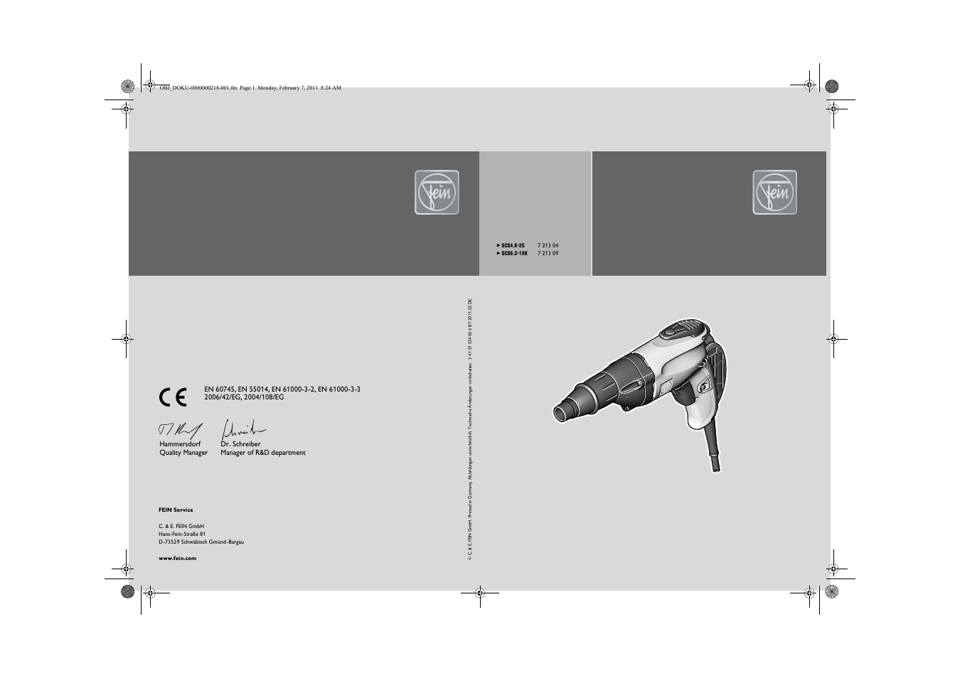 Fein SCS_6.3-19 User Manual | 95 pages