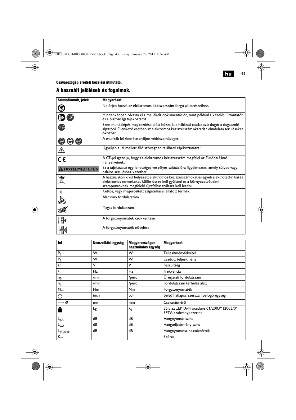 A használt jelölések és fogalmak | Fein SCS_6.3-19 User Manual | Page 43 / 95