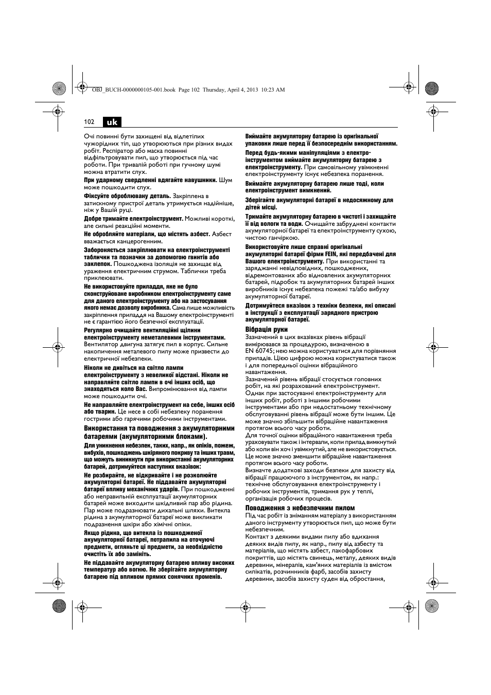 Fein ABS_18C User Manual | Page 102 / 149