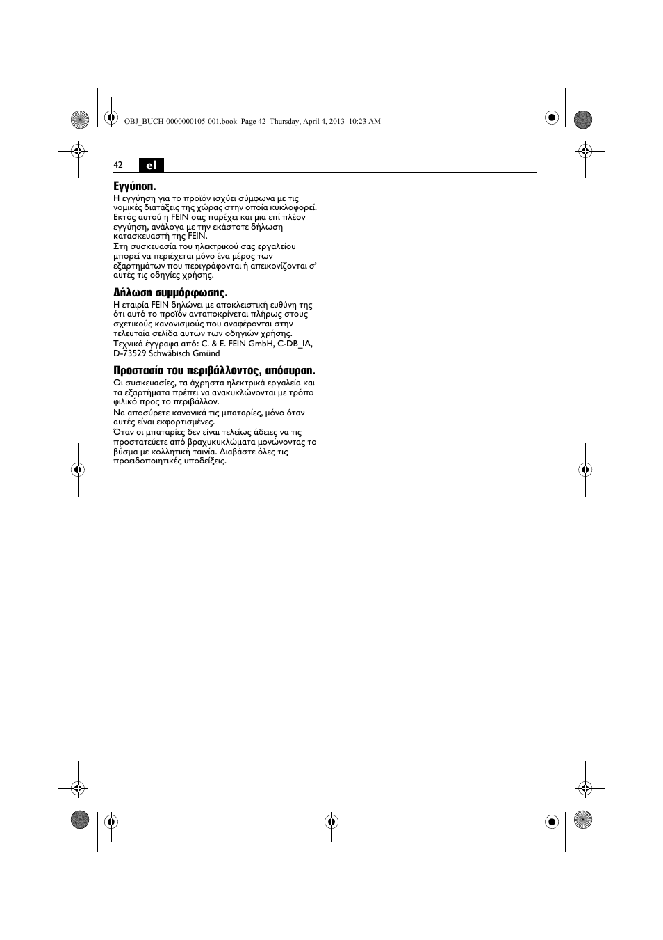 Fein ABS_18C User Manual | Page 42 / 149