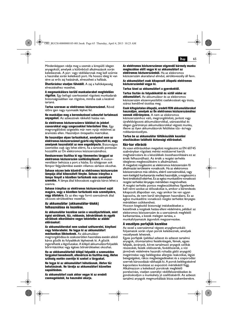 Fein ABS_18C User Manual | Page 65 / 149