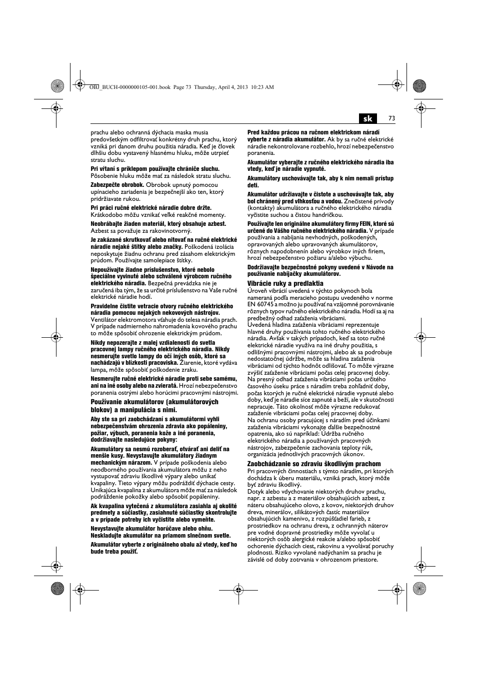 Fein ABS_18C User Manual | Page 73 / 149