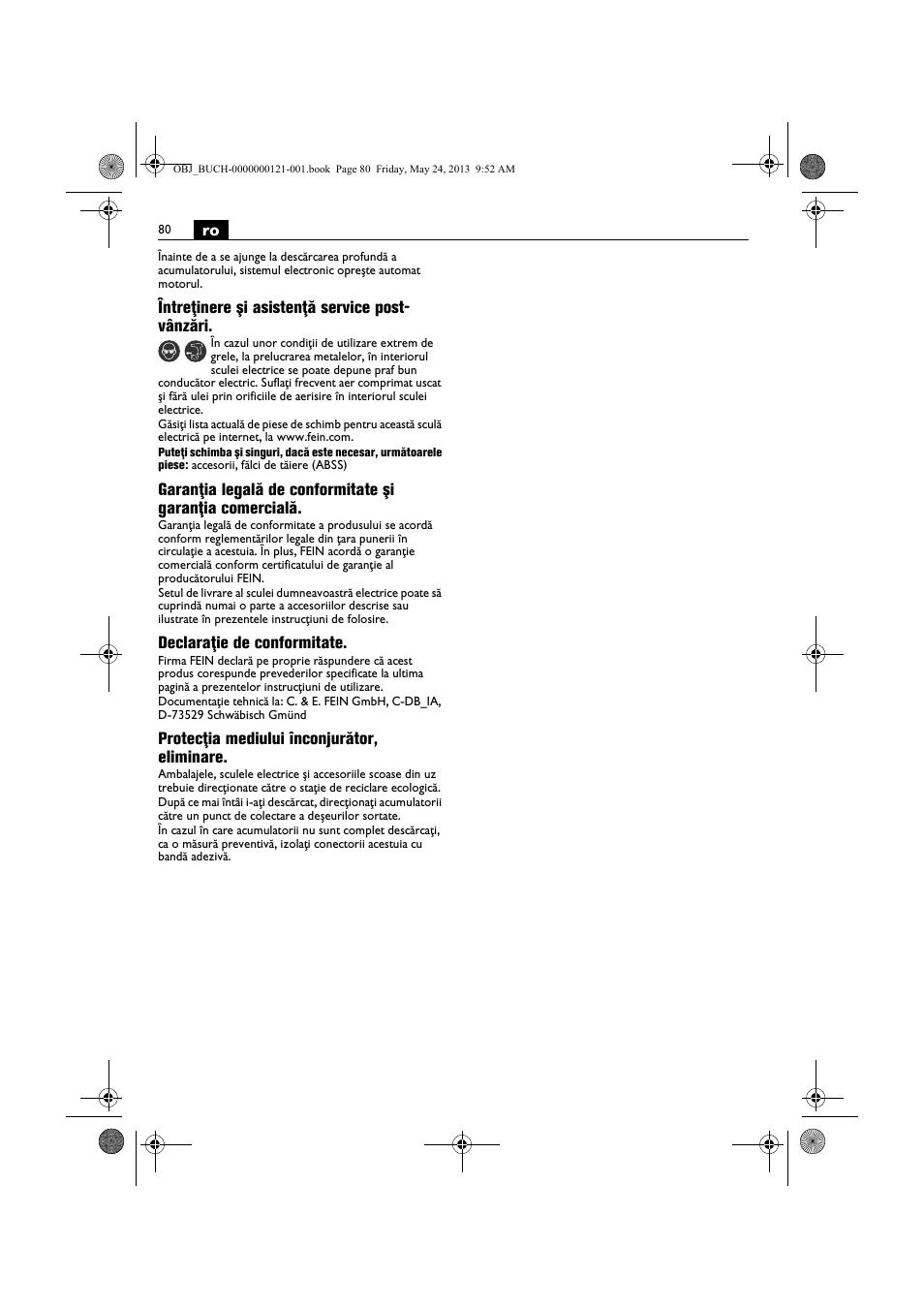 Fein ABSS 1.6E User Manual | Page 80 / 141