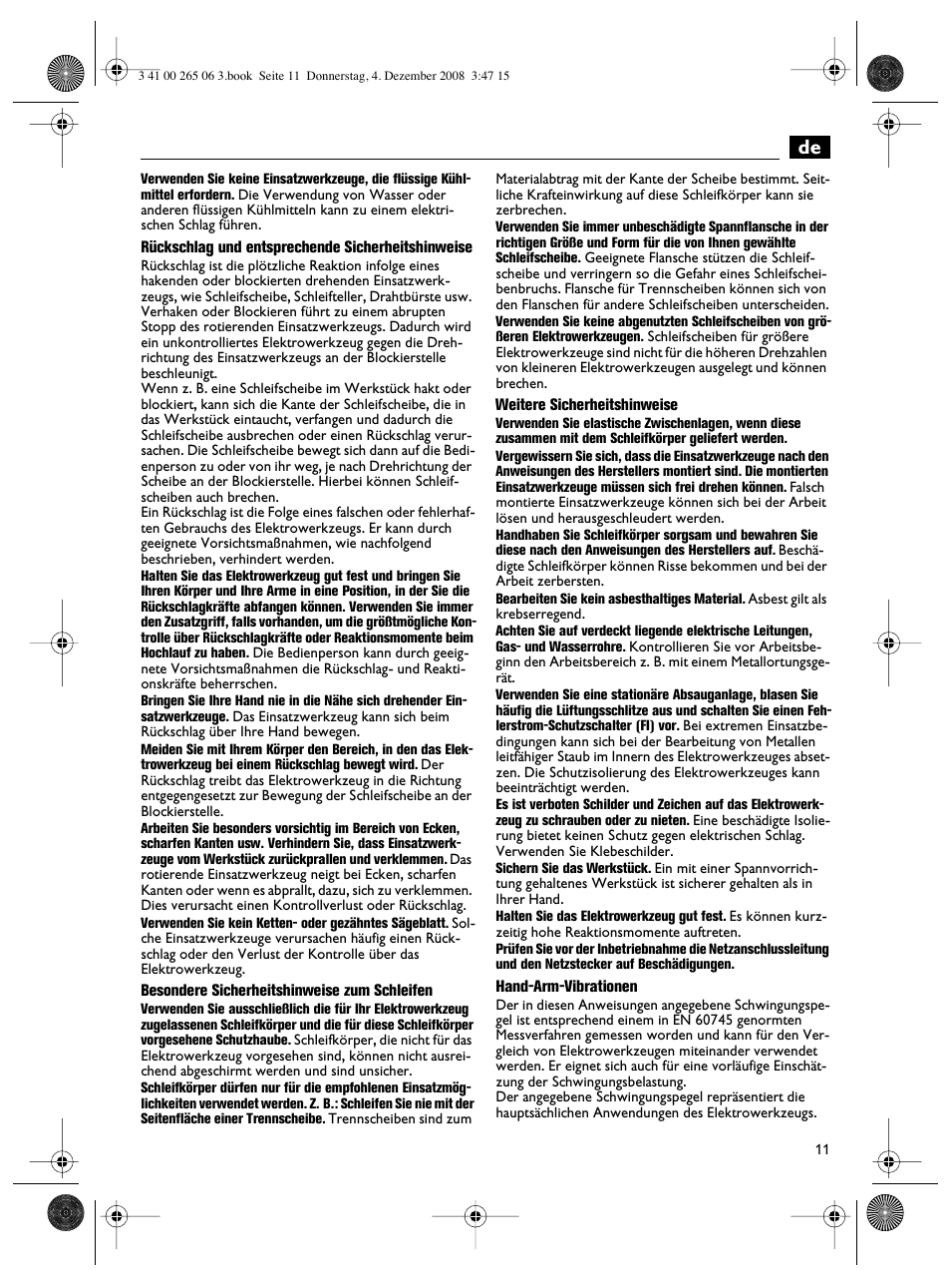 Fein AHSl636c User Manual | Page 11 / 80