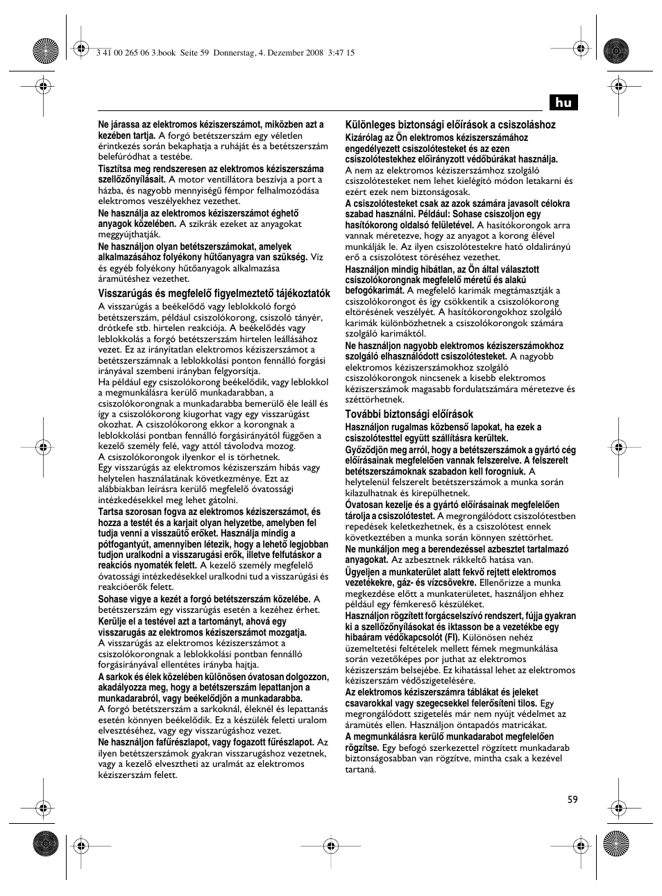 Fein AHSl636c User Manual | Page 59 / 80
