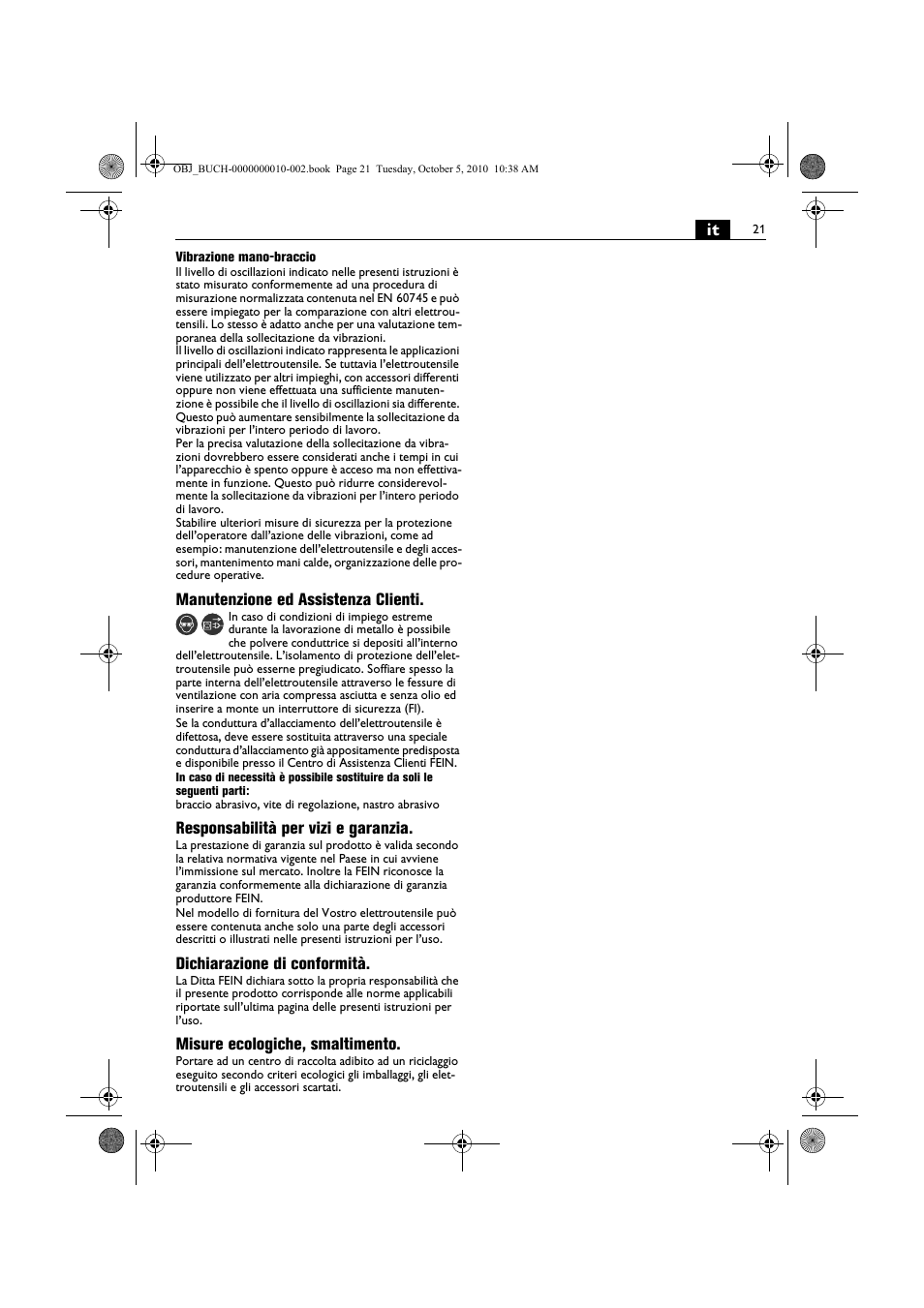 Fein BF 10-280E User Manual | Page 21 / 109