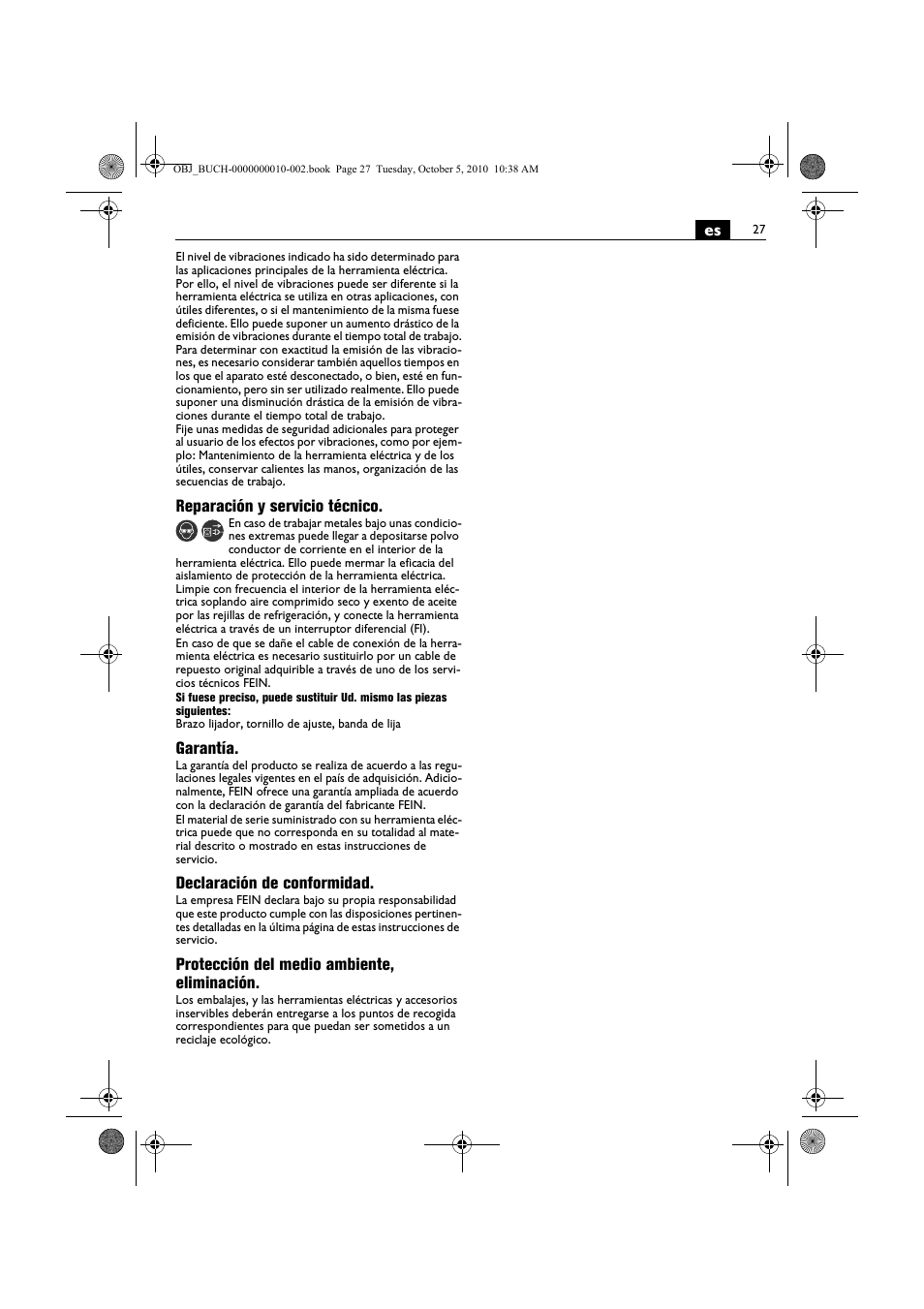 Fein BF 10-280E User Manual | Page 27 / 109