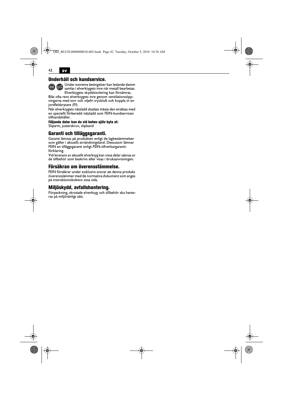 Fein BF 10-280E User Manual | Page 42 / 109