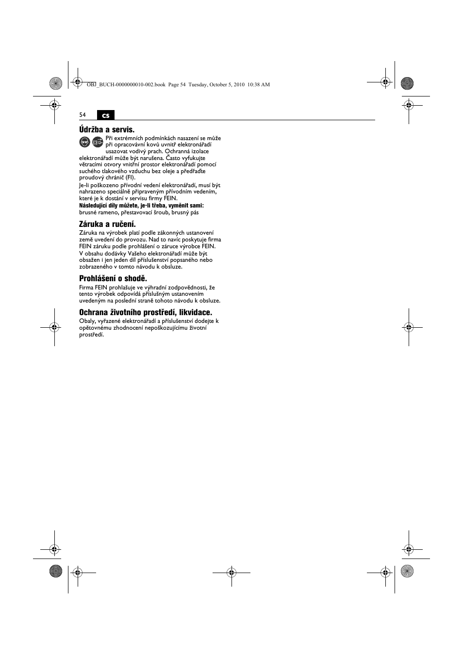 Fein BF 10-280E User Manual | Page 54 / 109