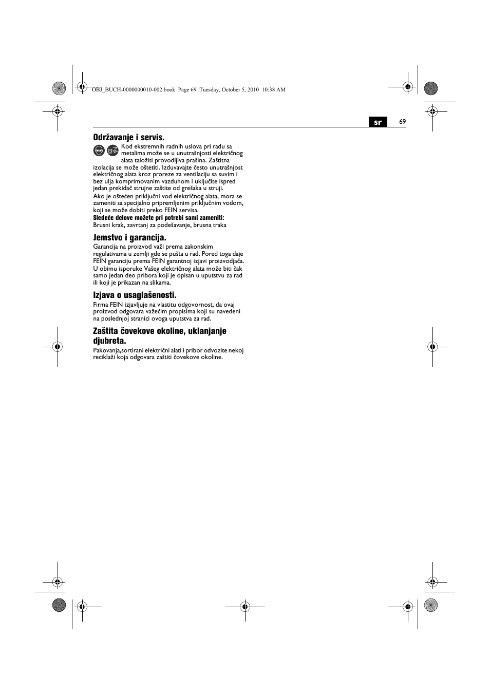 Fein BF 10-280E User Manual | Page 69 / 109