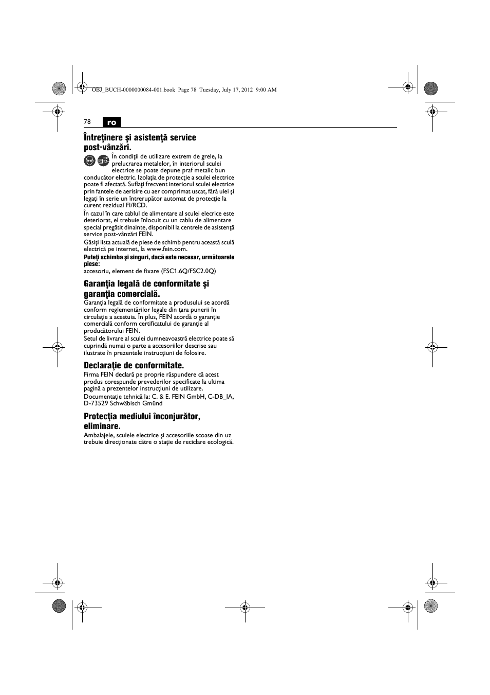 Fein FSC 1.6 User Manual | Page 78 / 134