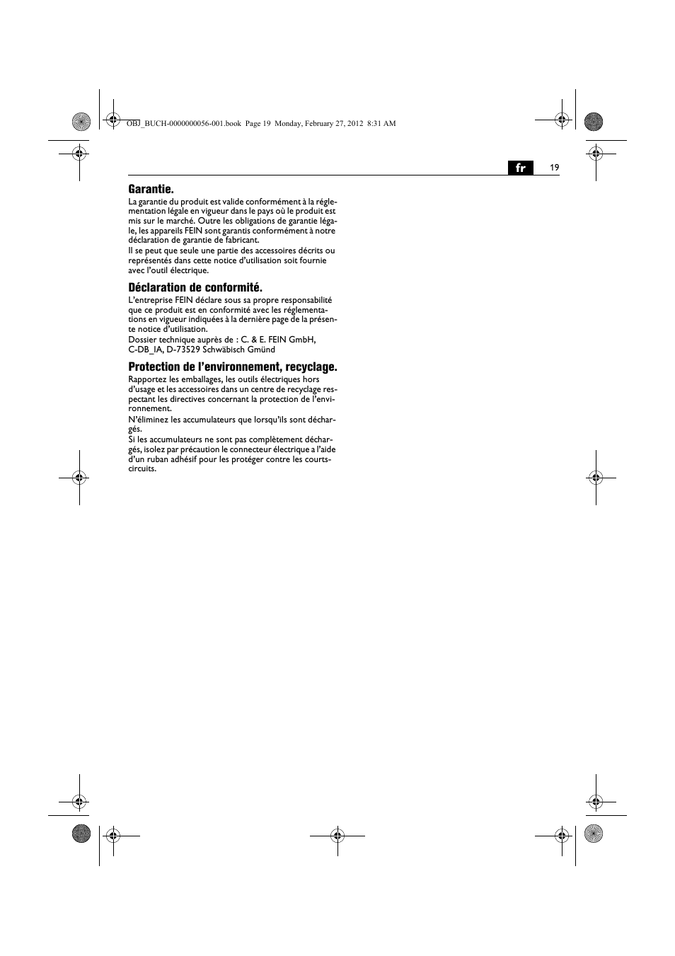 Fein ABLK 1.6 User Manual | Page 19 / 127