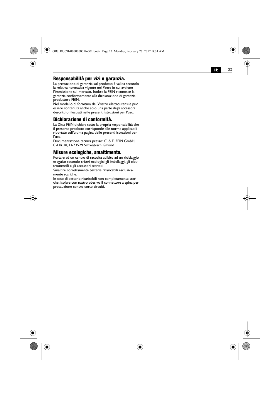 Fein ABLK 1.6 User Manual | Page 23 / 127