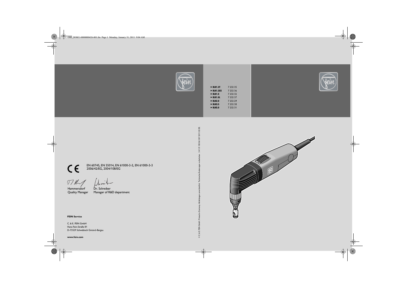 Fein BLK5.0 User Manual | 118 pages