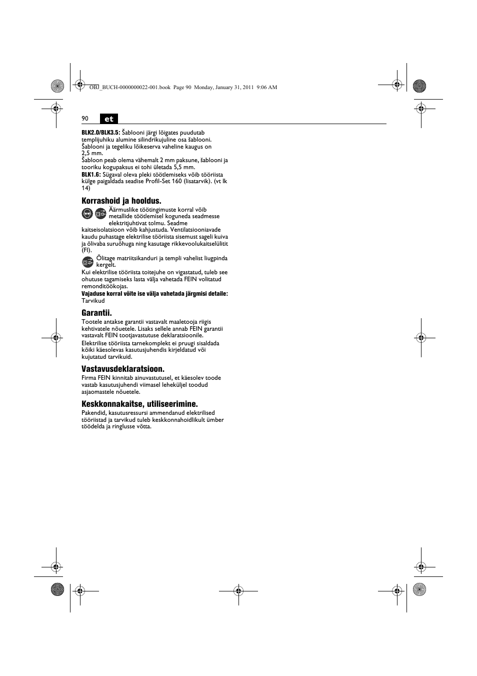 Fein BLK5.0 User Manual | Page 90 / 118