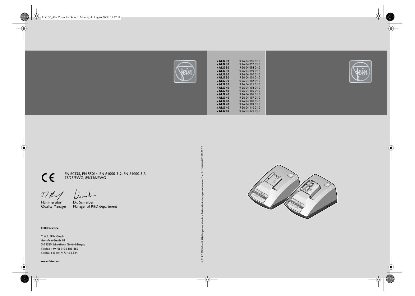 Fein AFSC 18 аккумулятор User Manual | 63 pages