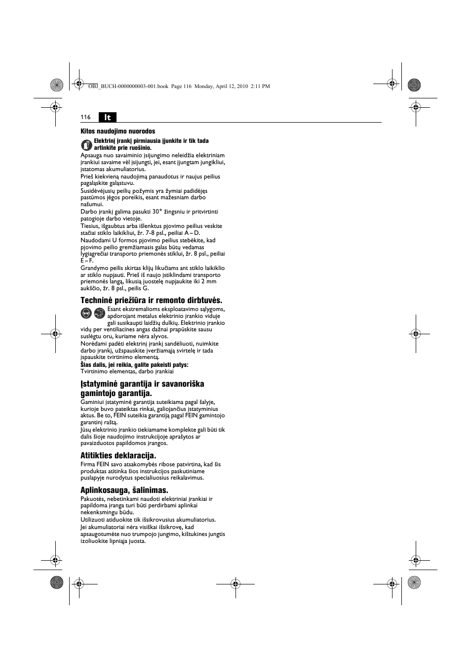 Fein AFSC 18 User Manual | Page 116 / 148