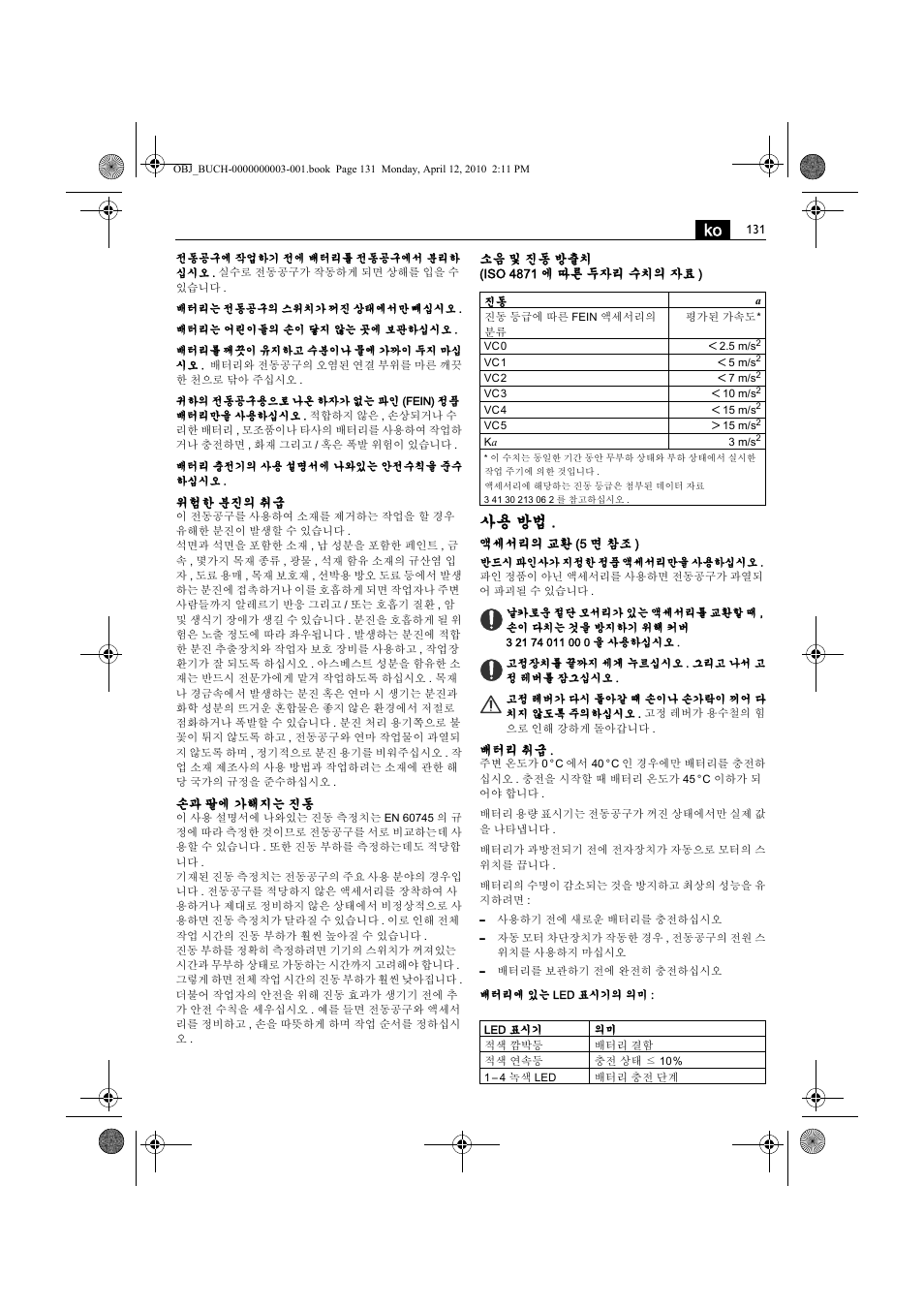 사용 방법 | Fein AFSC 18 User Manual | Page 131 / 148