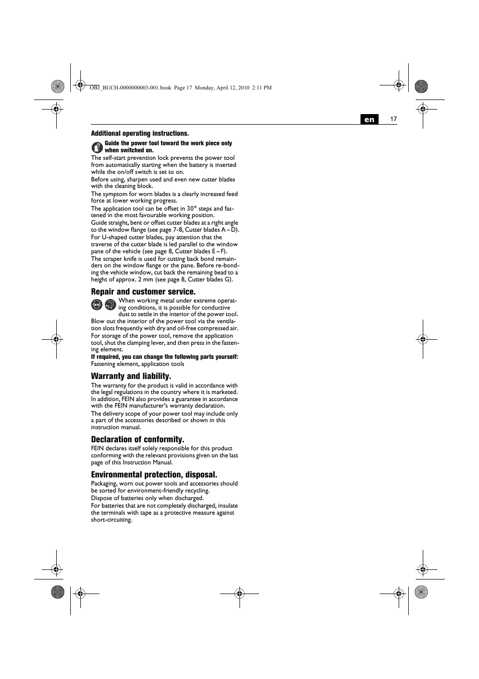 Fein AFSC 18 User Manual | Page 17 / 148