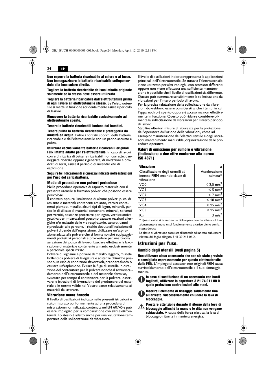 Istruzioni per l’uso | Fein AFSC 18 User Manual | Page 24 / 148