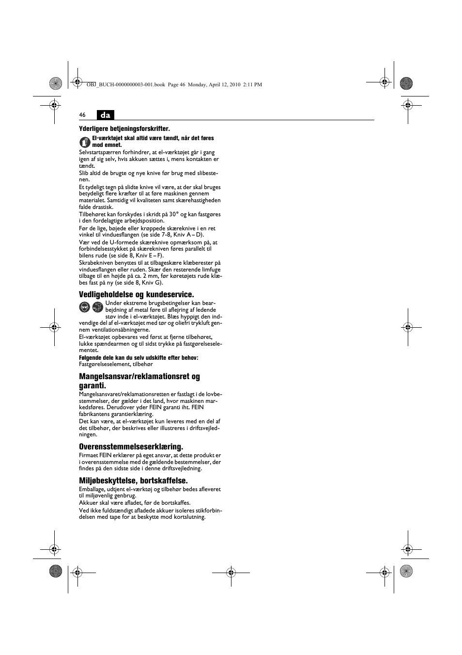Fein AFSC 18 User Manual | Page 46 / 148