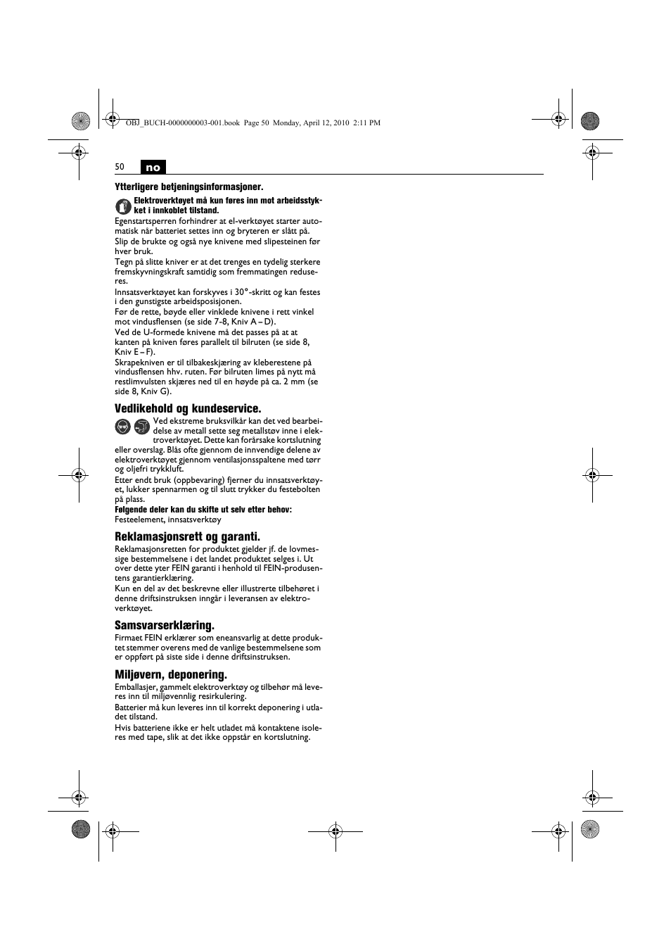 Fein AFSC 18 User Manual | Page 50 / 148