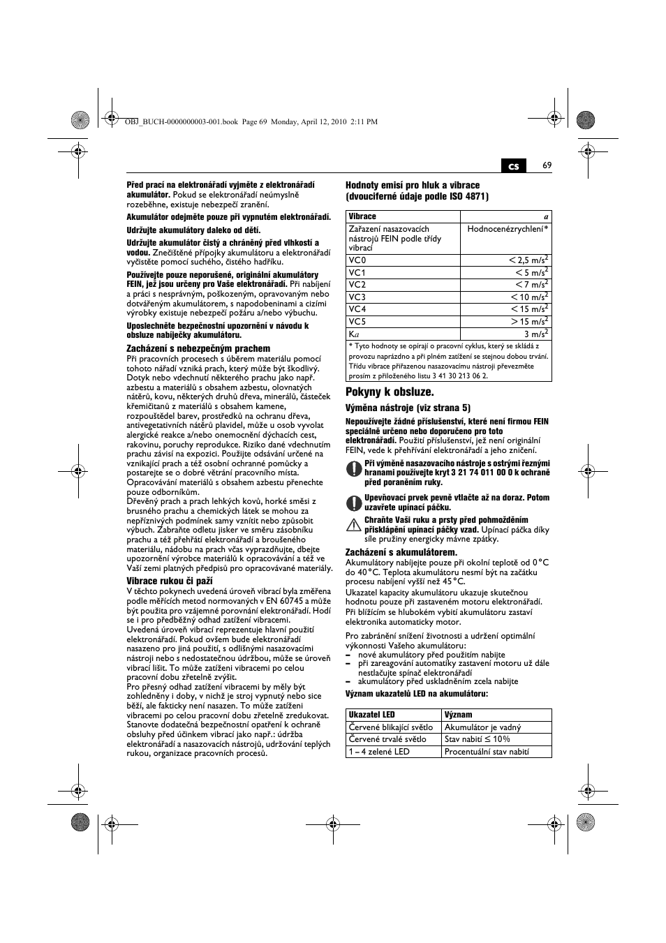 Pokyny k obsluze | Fein AFSC 18 User Manual | Page 69 / 148
