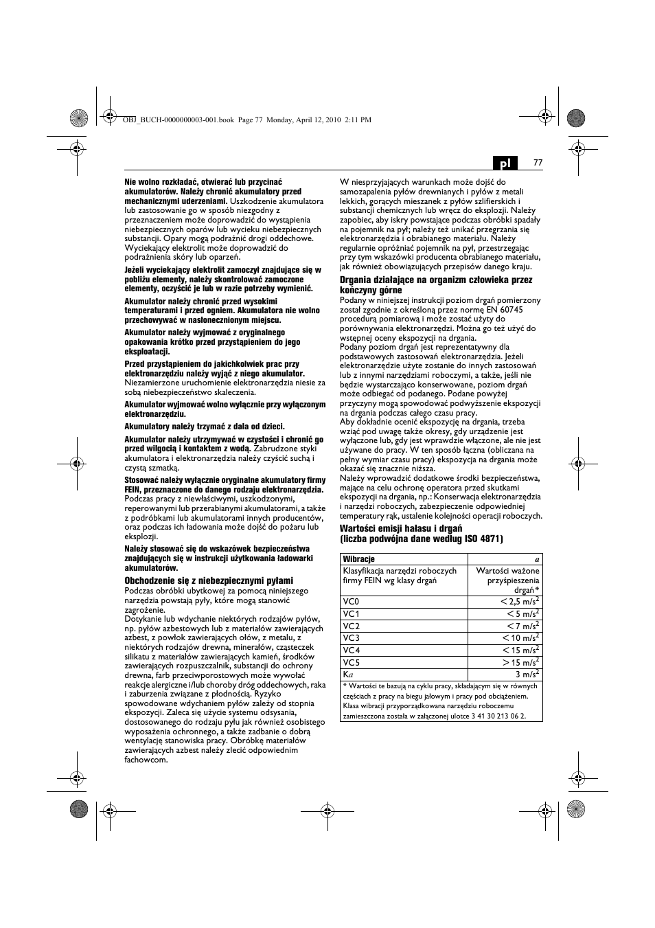 Fein AFSC 18 User Manual | Page 77 / 148