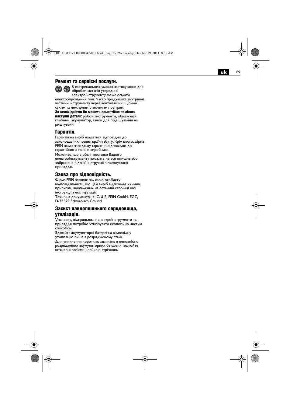 Fein ASCS_6.3 User Manual | Page 89 / 125