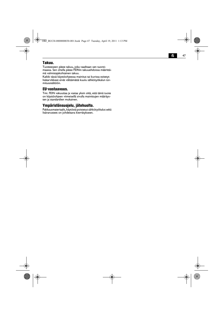 Fein SCU7-9 User Manual | Page 47 / 113