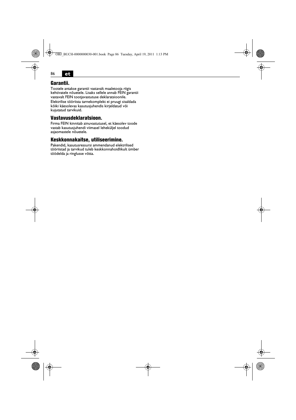 Fein SCU7-9 User Manual | Page 86 / 113