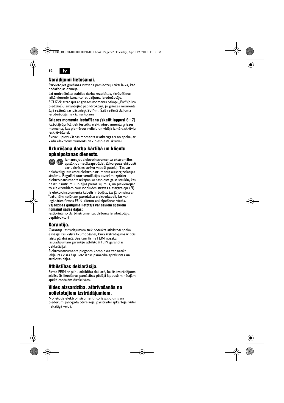 Fein SCU7-9 User Manual | Page 92 / 113