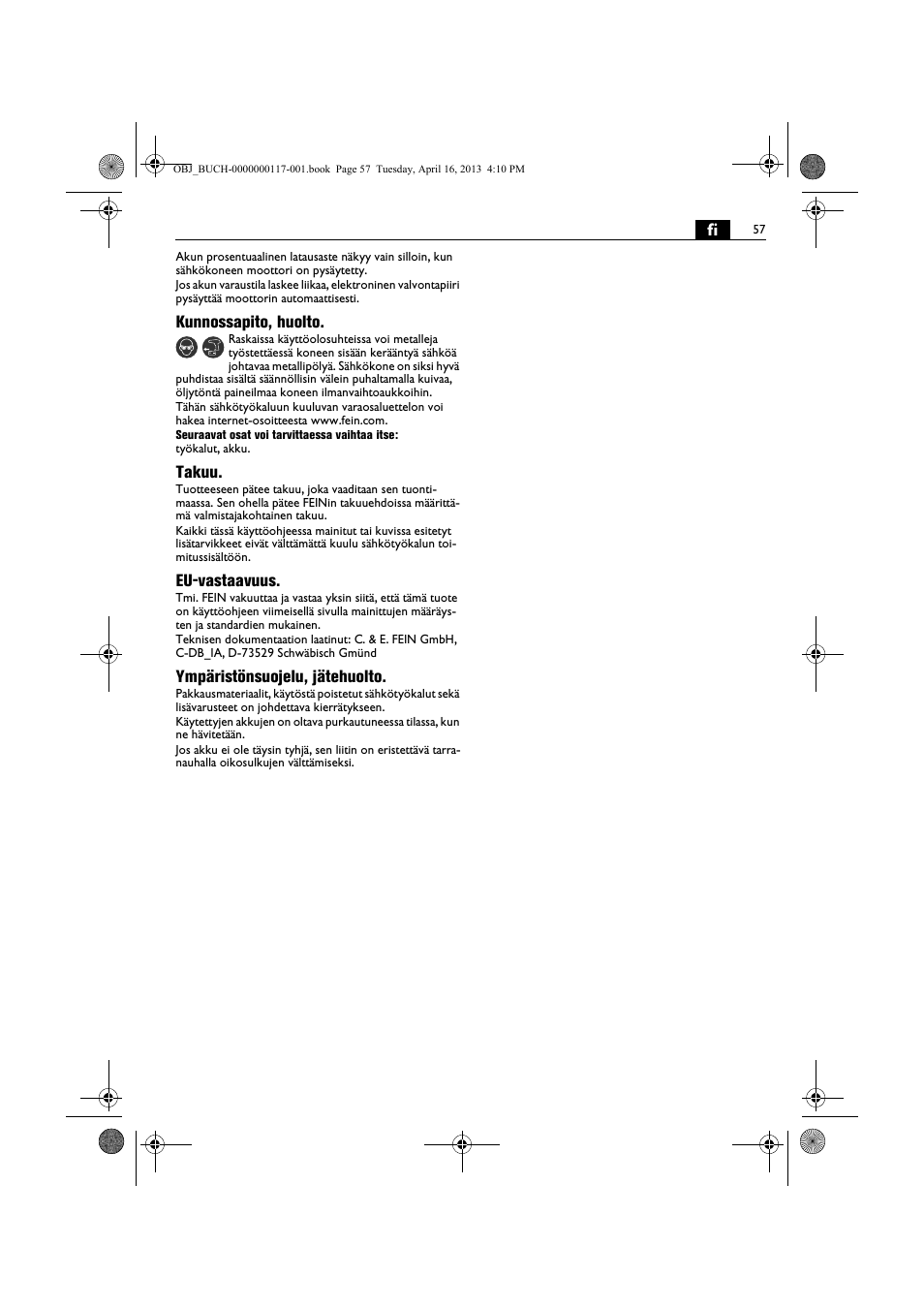 Fein ASCD 18 W4C User Manual | Page 57 / 144