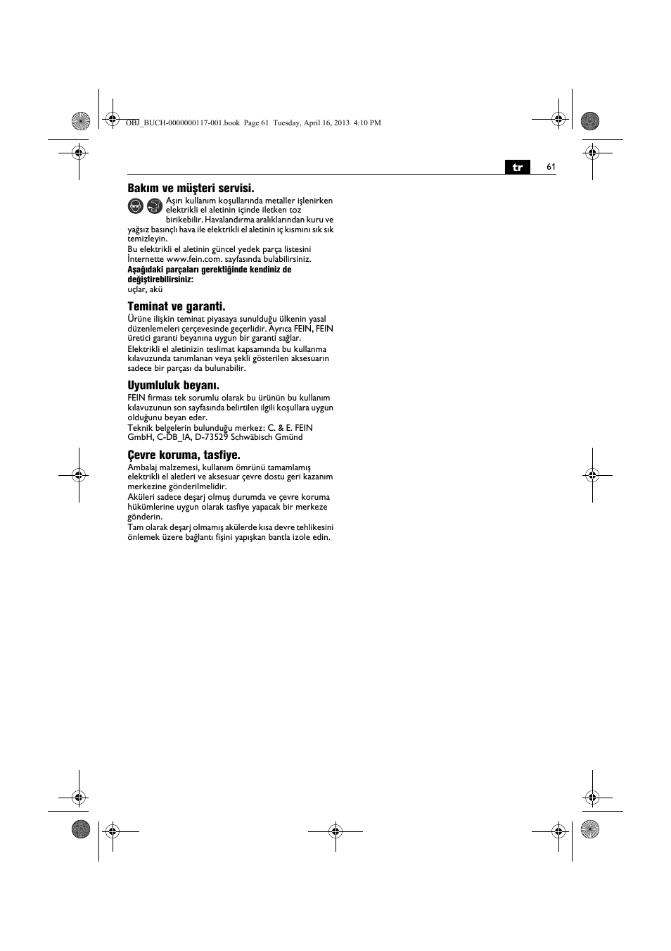 Fein ASCD 18 W4C User Manual | Page 61 / 144