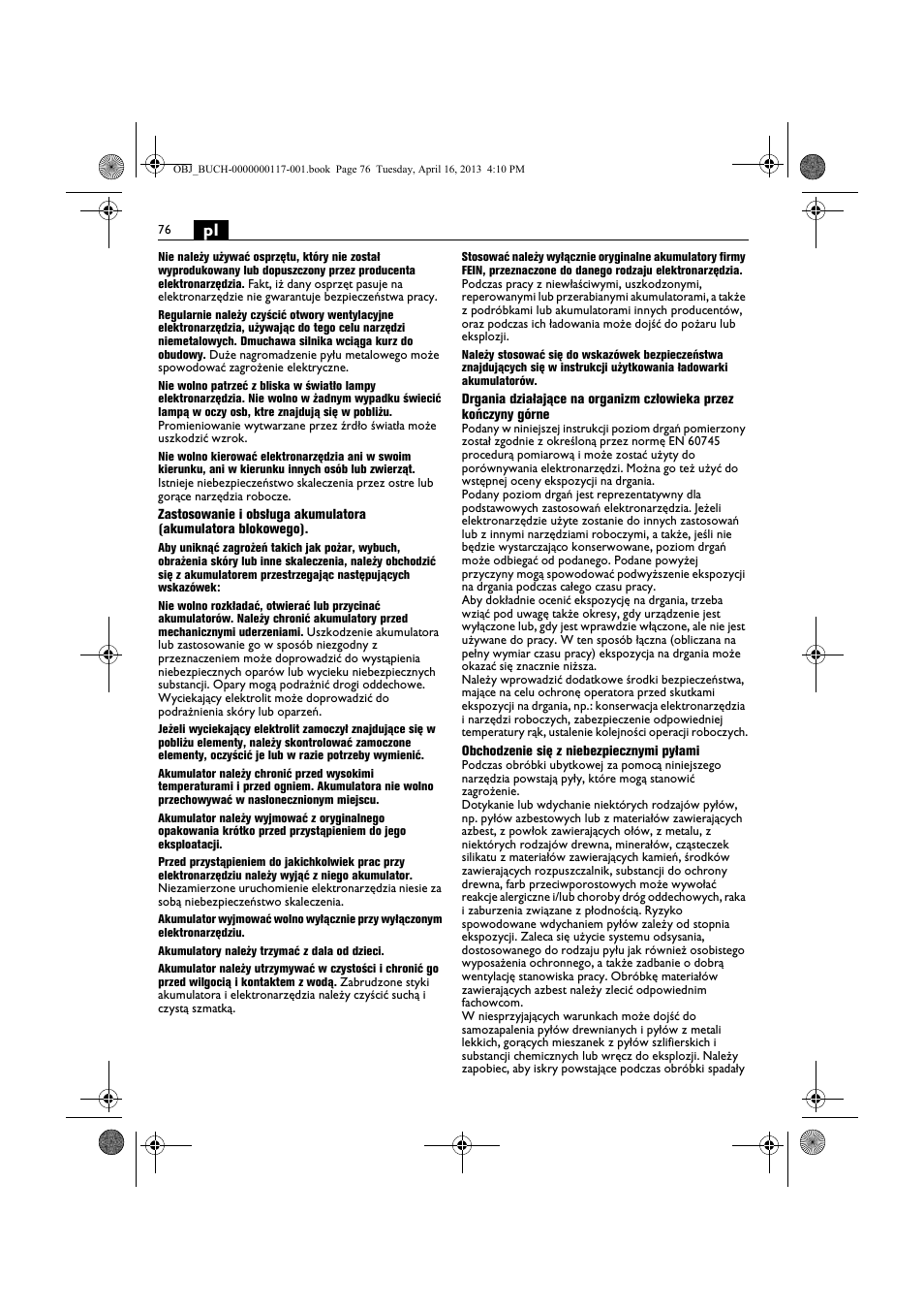 Fein ASCD 18 W4C User Manual | Page 76 / 144