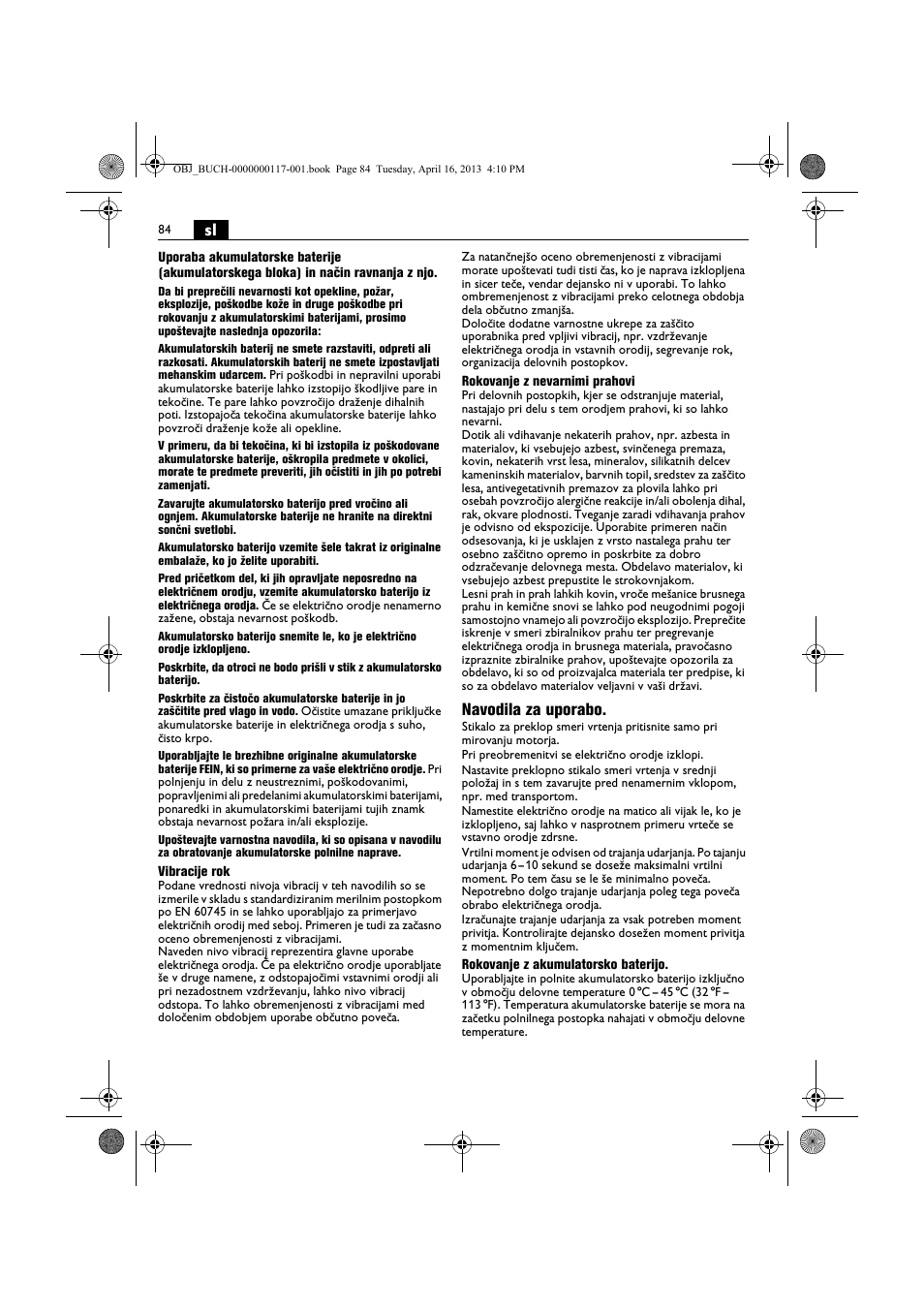 Navodila za uporabo | Fein ASCD 18 W4C User Manual | Page 84 / 144