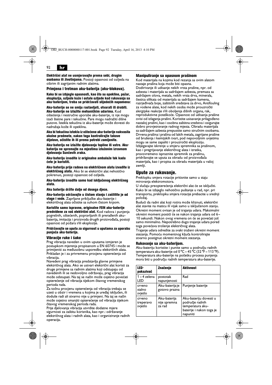 Upute za rukovanje | Fein ASCD 18 W4C User Manual | Page 92 / 144