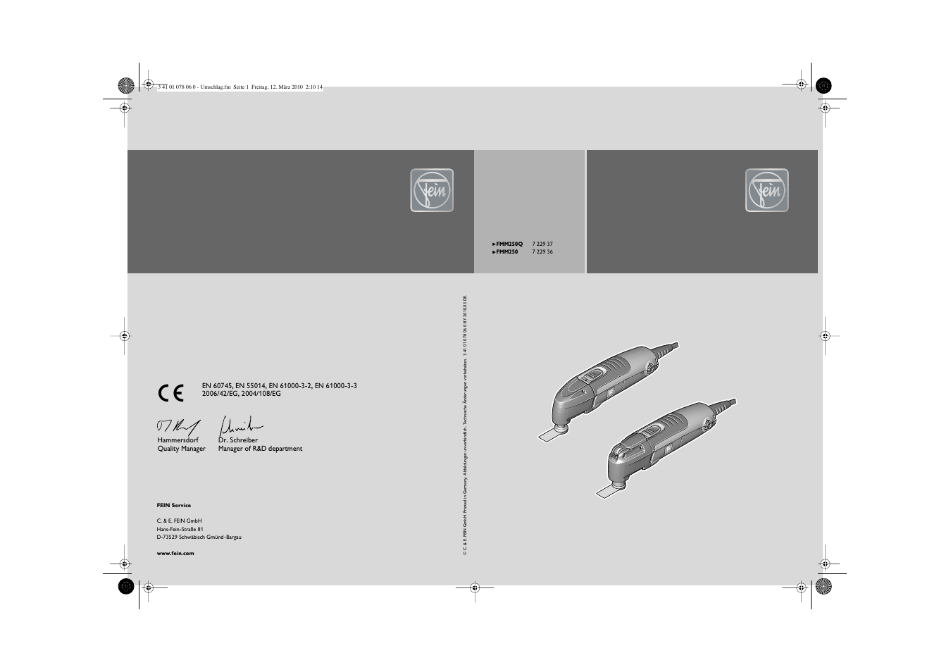 Fein MultiMaster Marine User Manual | 107 pages