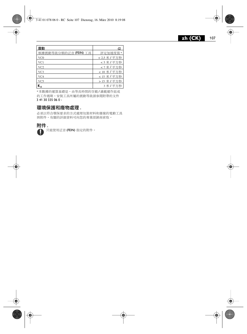 Zh (ck), Ȝ^ ŗ | Fein MultiMaster Marine User Manual | Page 107 / 107