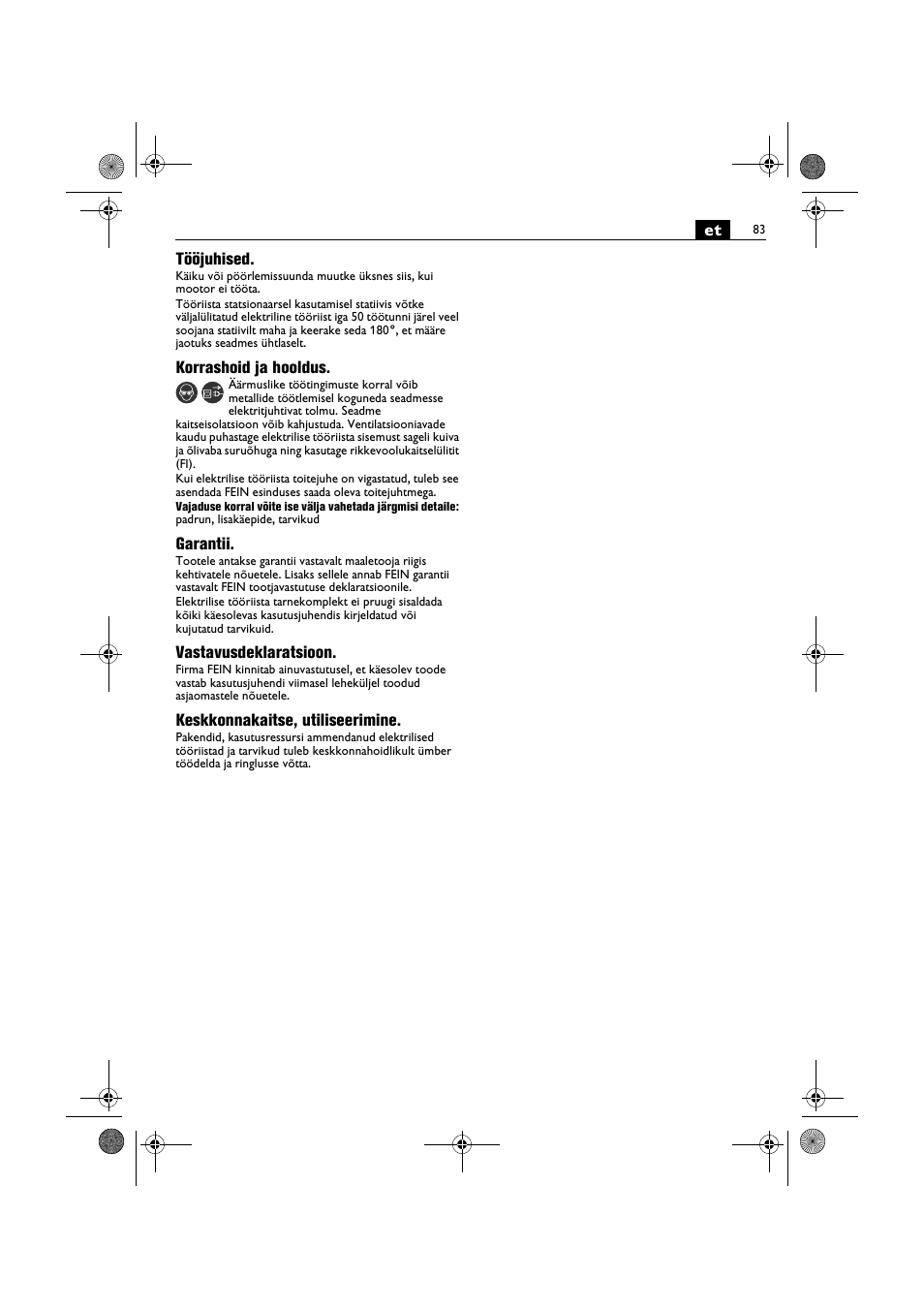 Fein BOP 10-2 User Manual | Page 83 / 110