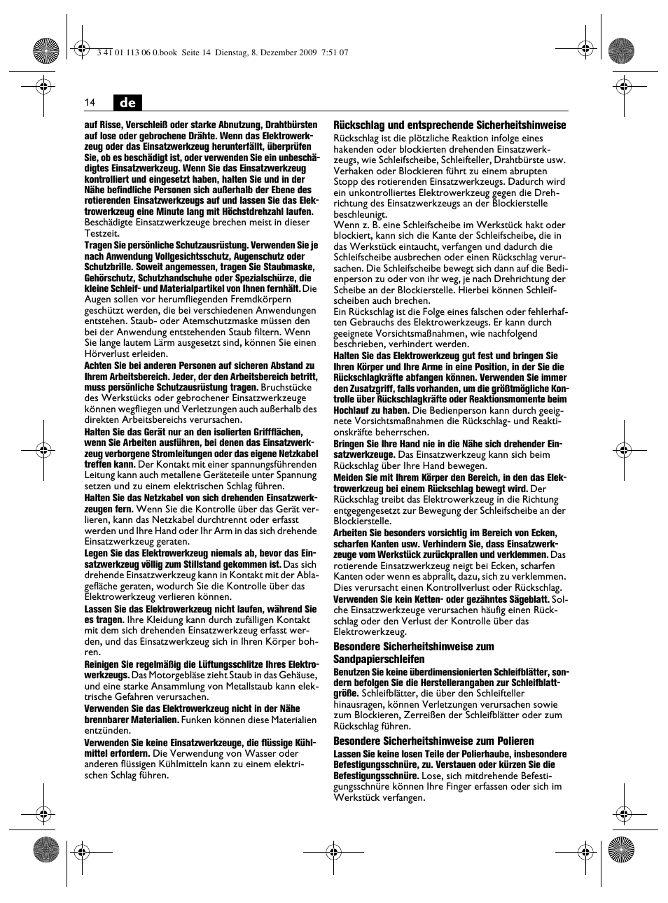 Fein WPO 14-15E User Manual | Page 14 / 94